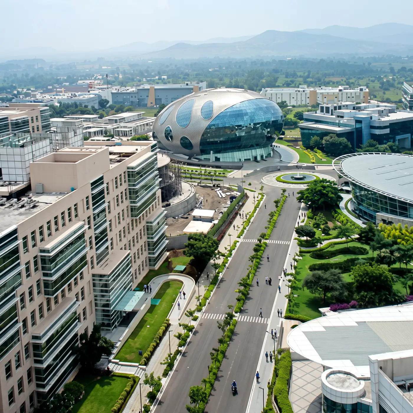 Aerial view of Rajiv Gandhi Infotech Park, Hinjawadi, Pune